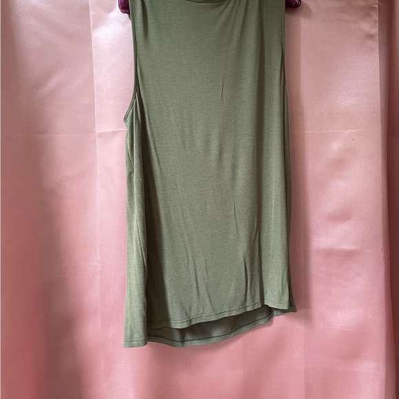 SOLD Torrid Studio Tissue Jersey Drape Neck Tank Olive Green Plus Size 2 - Picture 5 of 8